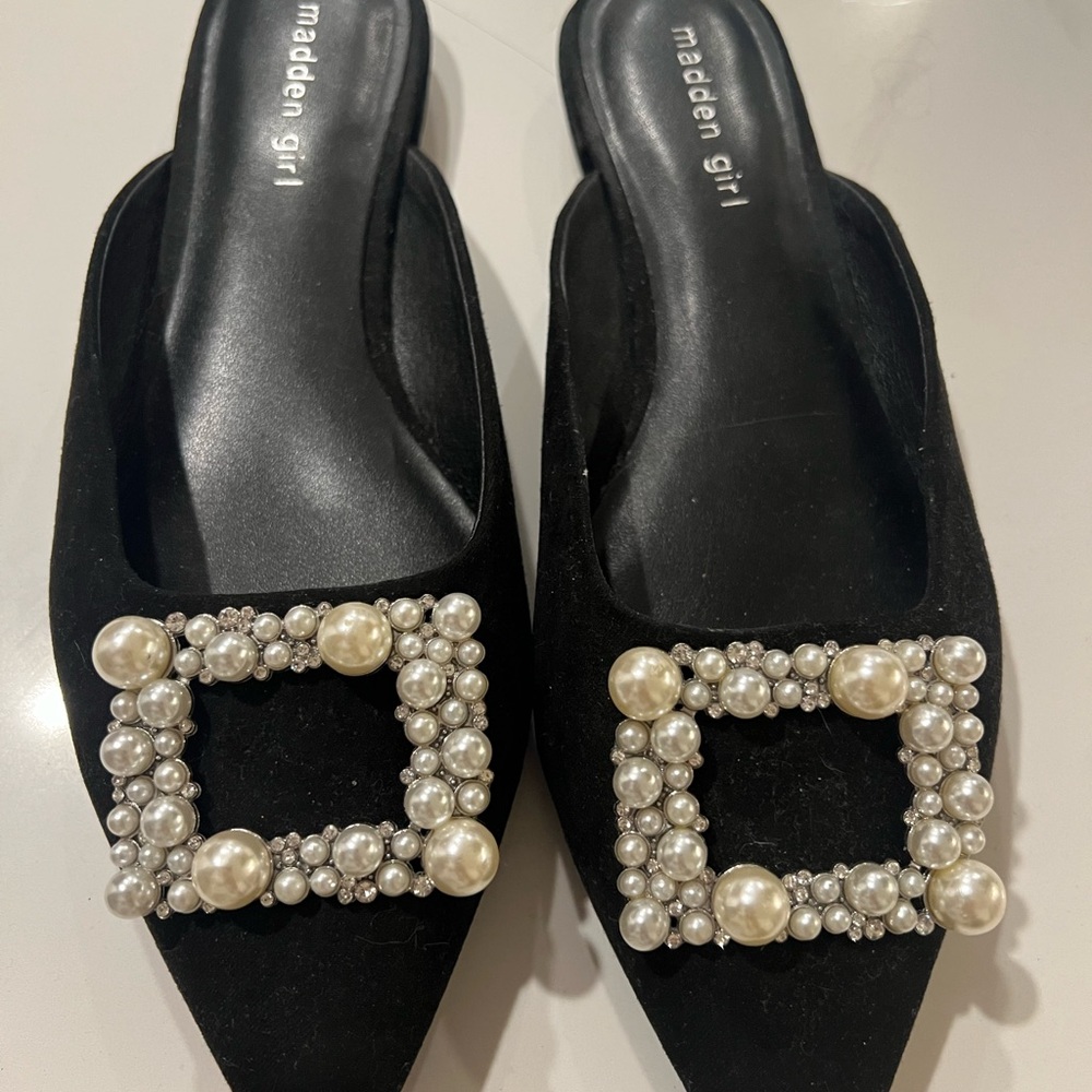 Madden Girl Black Embellished Women's Shoes